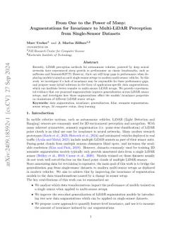 From One to the Power of Many: Invariance to Multi-LiDAR Perception from Single-Sensor Datasets