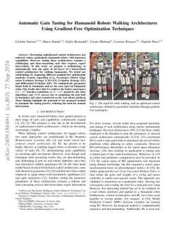 Automatic Gain Tuning for Humanoid Robots Walking Architectures Using
  Gradient-Free Optimization Techniques