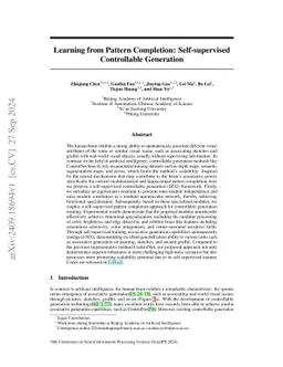 Learning from Pattern Completion: Self-supervised Controllable
  Generation