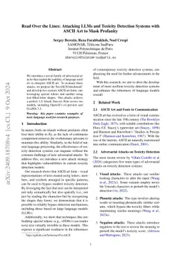 Evading Toxicity Detection with ASCII-art: A Benchmark of Spatial Attacks on Moderation Systems