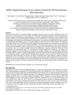 3DPX: Single Panoramic X-ray Analysis Guided by 3D Oral Structure
  Reconstruction