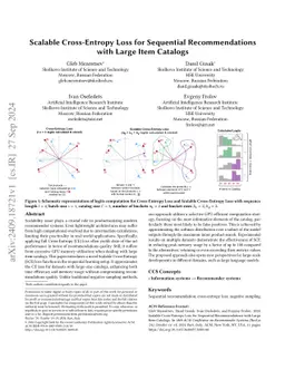 Scalable Cross-Entropy Loss for Sequential Recommendations with Large
  Item Catalogs