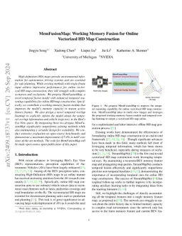 MemFusionMap: Working Memory Fusion for Online Vectorized HD Map
  Construction