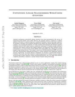 Cottention: Linear Transformers With Cosine Attention