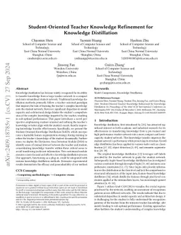 Student-Oriented Teacher Knowledge Refinement for Knowledge Distillation