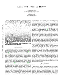 LLM With Tools: A Survey