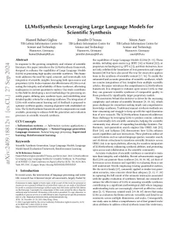 LLMs4Synthesis: Leveraging Large Language Models for Scientific
  Synthesis