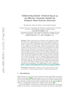 YOLOv8-ResCBAM: YOLOv8 Based on An Effective Attention Module for
  Pediatric Wrist Fracture Detection
