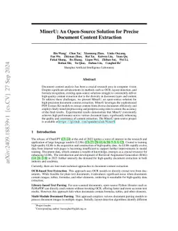 MinerU: An Open-Source Solution for Precise Document Content Extraction