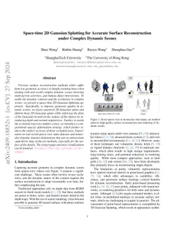 Space-time 2D Gaussian Splatting for Accurate Surface Reconstruction
  under Complex Dynamic Scenes