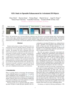 S2O: Static to Openable Enhancement for Articulated 3D Objects