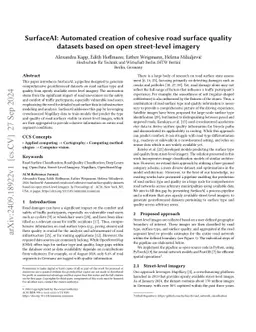 SurfaceAI: Automated creation of cohesive road surface quality datasets
  based on open street-level imagery
