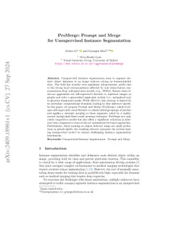 ProMerge: Prompt and Merge for Unsupervised Instance Segmentation