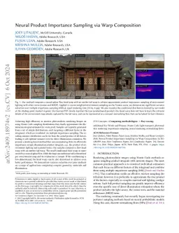 Neural Product Importance Sampling via Warp Composition