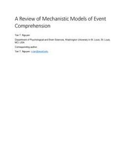 A Review of Mechanistic Models of Event Comprehension