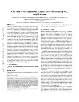 RAGProbe: An Automated Approach for Evaluating RAG Applications
