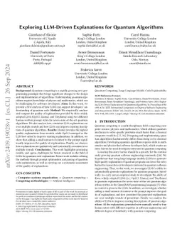 Exploring LLM-Driven Explanations for Quantum Algorithms