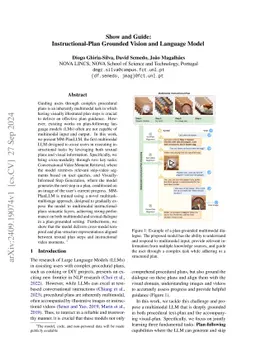 Show and Guide: Instructional-Plan Grounded Vision and Language Model