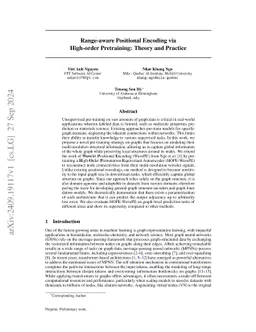Range-aware Positional Encoding via High-order Pretraining: Theory and
  Practice