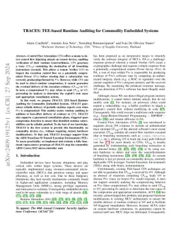 TRACES: TEE-based Runtime Auditing for Commodity Embedded Systems