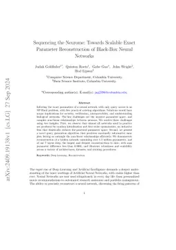 Sequencing the Neurome: Towards Scalable Exact Parameter Reconstruction
  of Black-Box Neural Networks
