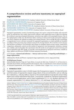 A comprehensive review and new taxonomy on superpixel segmentation