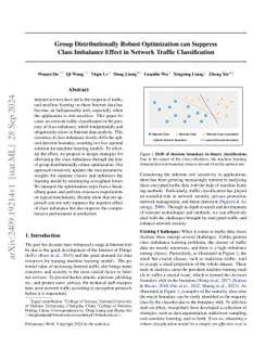 Group Distributionally Robust Optimization can Suppress Class Imbalance
  Effect in Network Traffic Classification