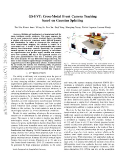 GS-EVT: Cross-Modal Event Camera Tracking based on Gaussian Splatting
