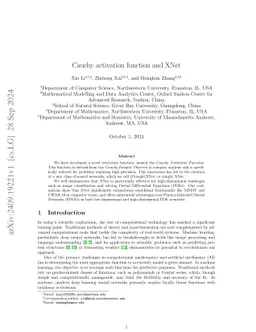 Cauchy activation function and XNet