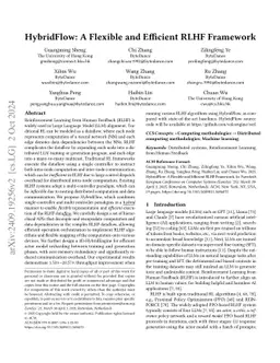 HybridFlow: A Flexible and Efficient RLHF Framework