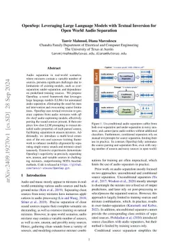 OpenSep: Leveraging Large Language Models with Textual Inversion for
  Open World Audio Separation