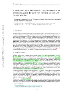 Analyzing and Mitigating Inconsistency in Discrete Audio Tokens for
  Neural Codec Language Models