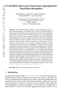 VLAD-BuFF: Burst-aware Fast Feature Aggregation for Visual Place
  Recognition