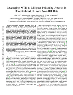 Leveraging MTD to Mitigate Poisoning Attacks in Decentralized FL with
  Non-IID Data