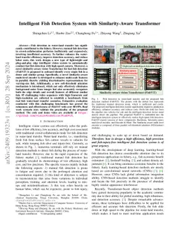 Intelligent Fish Detection System with Similarity-Aware Transformer