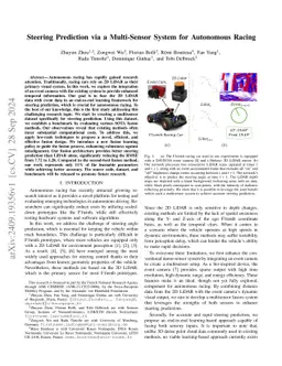 Steering Prediction via a Multi-Sensor System for Autonomous Racing