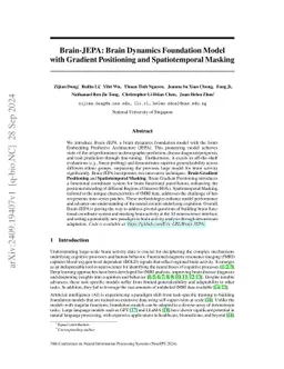 Brain-JEPA: Brain Dynamics Foundation Model with Gradient Positioning
  and Spatiotemporal Masking