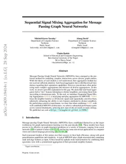 Sequential Signal Mixing Aggregation for Message Passing Graph Neural
  Networks