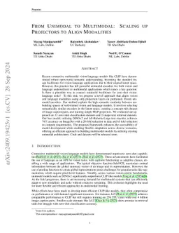 Harnessing Frozen Unimodal Encoders for Flexible Multimodal Alignment