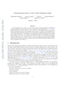 Generalization and Robustness of the Tilted Empirical Risk