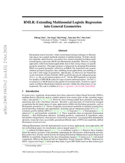 RMLR: Extending Multinomial Logistic Regression into General Geometries
