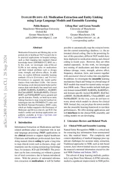 INSIGHTBUDDY-AI: Medication Extraction and Entity Linking using Large Language Models and Ensemble Learning