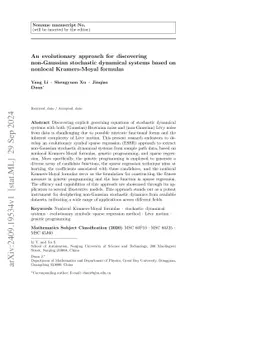 An evolutionary approach for discovering non-Gaussian stochastic
  dynamical systems based on nonlocal Kramers-Moyal formulas