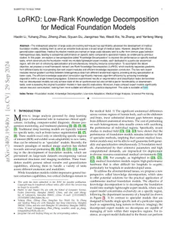 LoRKD: Low-Rank Knowledge Decomposition for Medical Foundation Models