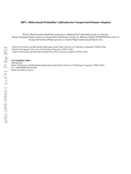 BiPC: Bidirectional Probability Calibration for Unsupervised Domain
  Adaption