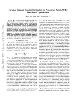 Variance-Reduced Gradient Estimator for Nonconvex Zeroth-Order
  Distributed Optimization