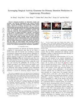 Leveraging Surgical Activity Grammar for Primary Intention Prediction in Laparoscopy Procedures