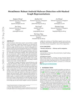 MASKDROID: Robust Android Malware Detection with Masked Graph
  Representations