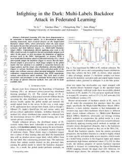 Infighting in the Dark: Multi-Label Backdoor Attack in Federated Learning