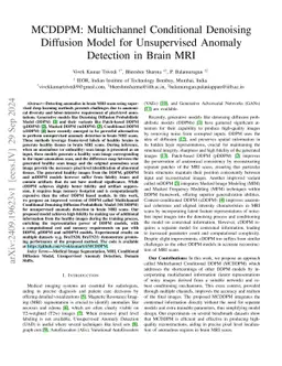 MCDDPM: Multichannel Conditional Denoising Diffusion Model for
  Unsupervised Anomaly Detection in Brain MRI